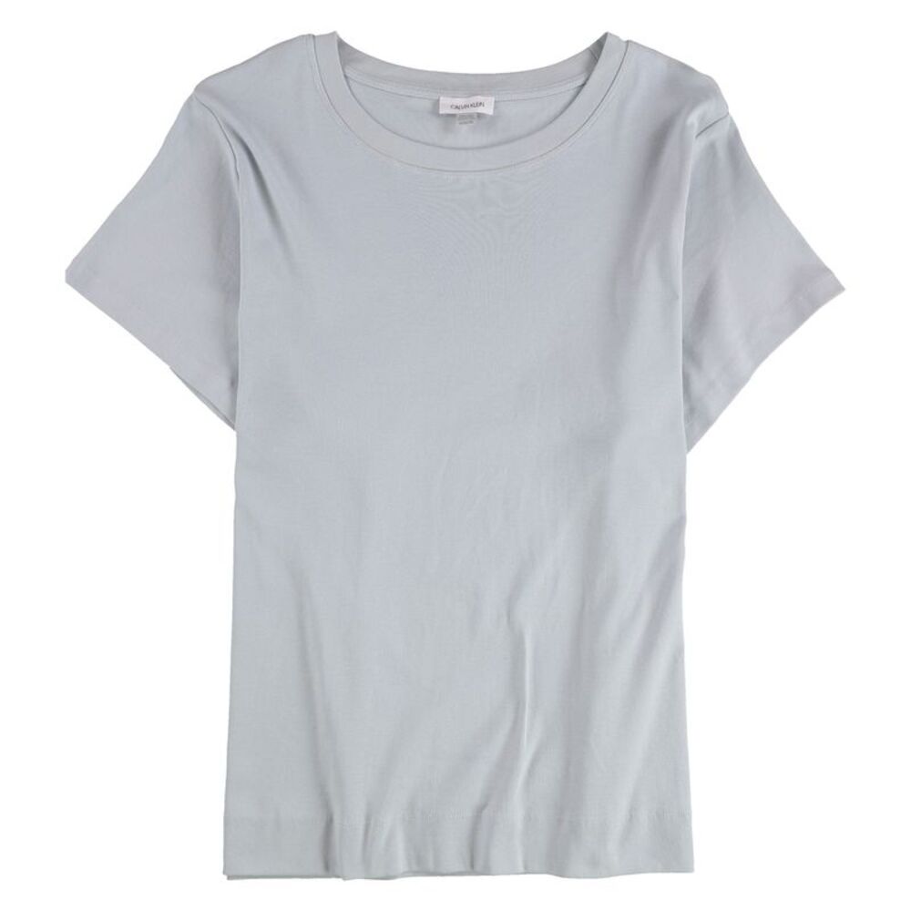Calvin Klein Womens Solid Basic T-Shirt, Blue, Pl… - image 1